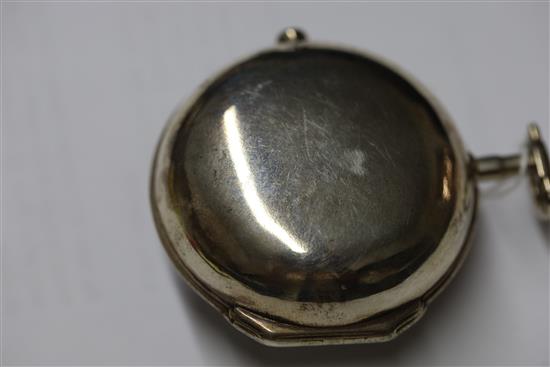 George Graham, London, a George III silver pair-cased keywind cylinder pocket watch, No. 6144, circa 1744,